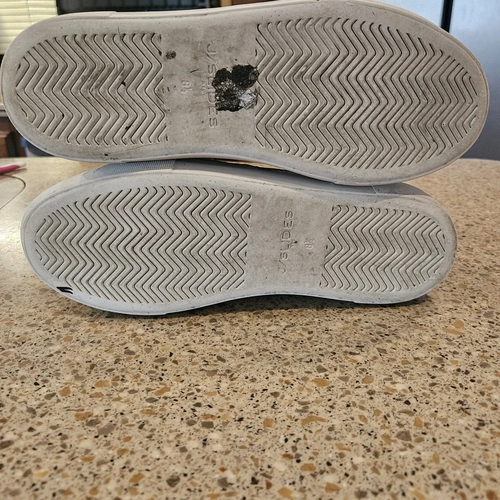 J/Slides Cleo Slip On Pewter Scaled Fashion Comfort Sneaker Womens 8.5
